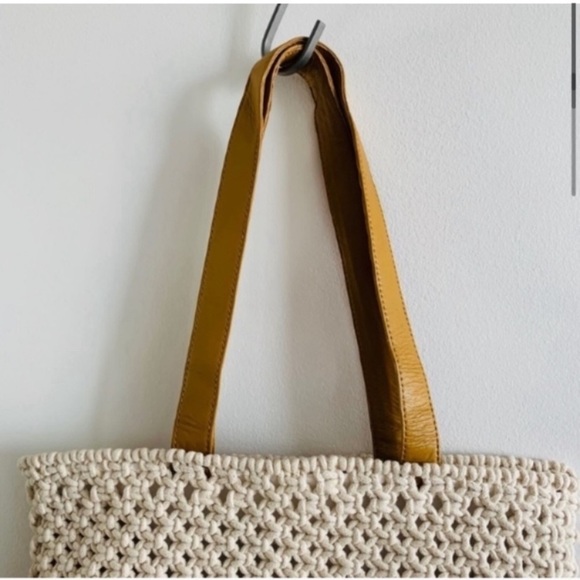 NEW Boho Chic Macrame Woven Shoulder Fringe Shopper Tote Bag - Picture 3 of 16